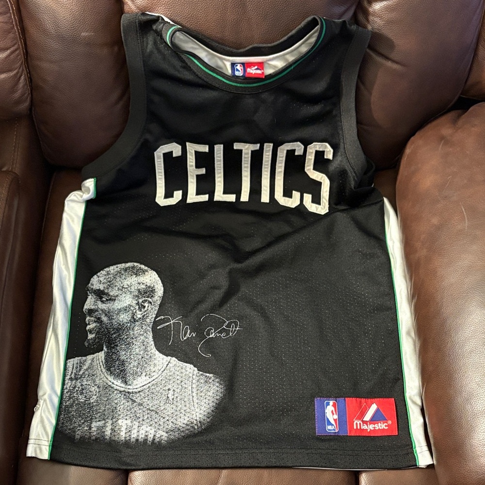 Majestic Black Celtics Jersey with Player Graphic
